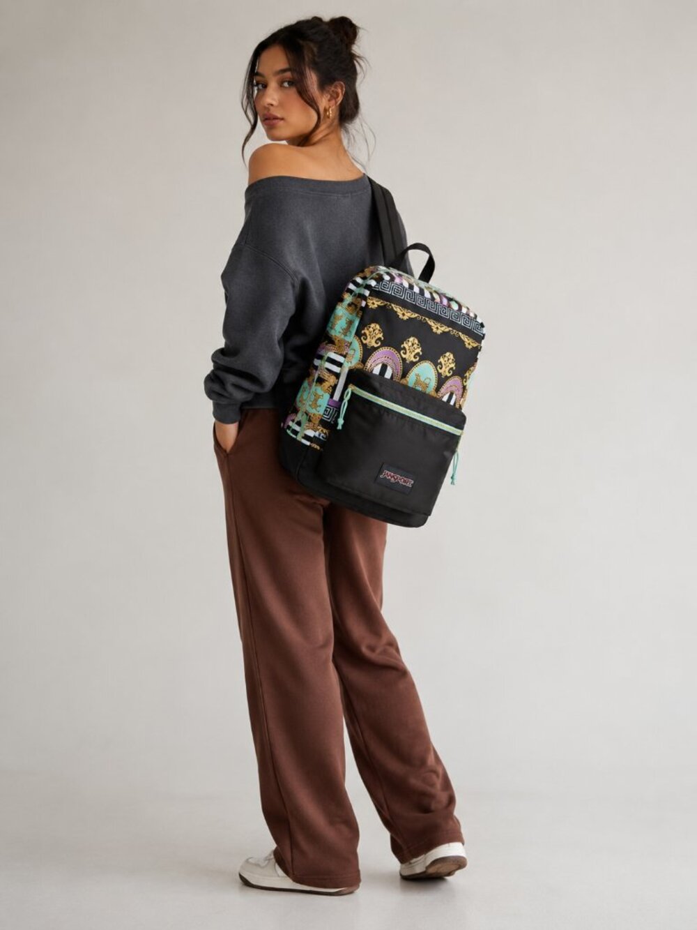 JanSport Super FX Livin Lavish Backpack Black Satin School Travel JS0A2SDR5Q2 - Picture 7 of 7